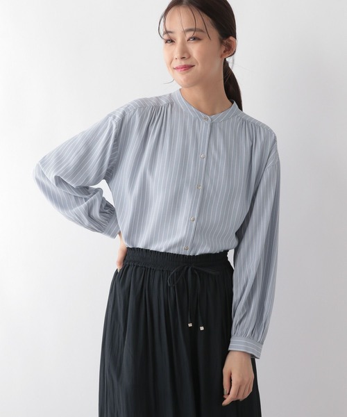 akiです✩.*˚ セール】さらさらリラックスプリントブラウス/115539（シャツ/ブラウス