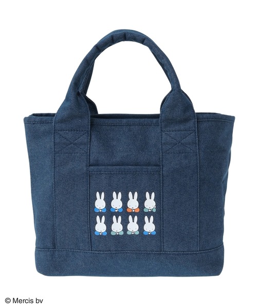Miffy( ミッフィー)の「Miffy/仕切りつきトートBag(トートバッグ・レディース・ネイビー/サックスブルー・FREE)」の2枚目の写真