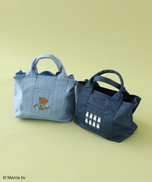Miffy( ミッフィー)の「Miffy/仕切りつきトートBag(トートバッグ・レディース・ネイビー/サックスブルー・FREE)」の3枚目の写真