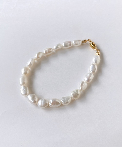 RIYU/大粒淡水バロックパールのワンタッチブレスレット（イヤーカフ）｜CERCA（チェルカ）