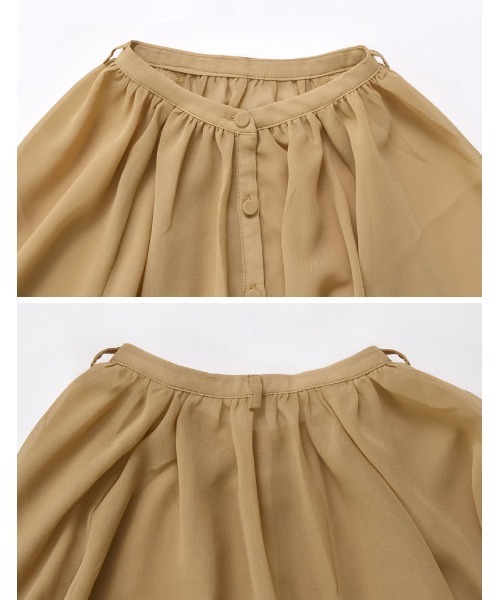 Re:EDIT（リエディ）の「[オケージョン セレモニー]シアービジュー＆シフォンボウタイ付きブラウス（シャツ/ブラウス・レディース・ホワイト系その他/レッド系その他/キャメル/ブラック系その他/ブルー/ブラック/アイボリー・LARGE/MEDIUM）」の22枚目の写真