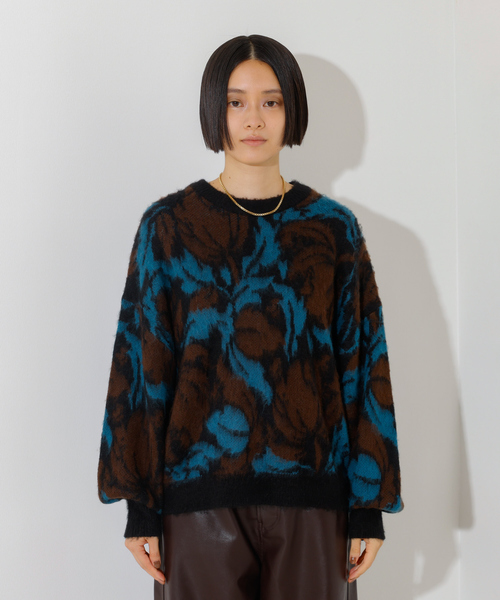 NOMINE(ノミネ)の「ボタニカル ジャガード ニット(ニット/セーター・レディース・ブルー/レッド/ブラウン・フリー)」の16枚目の写真