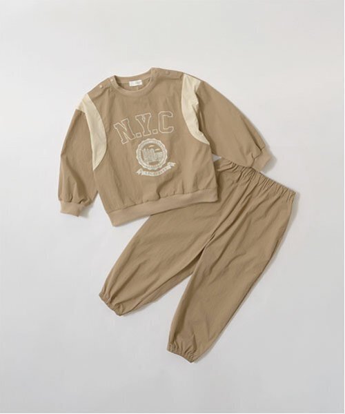 b・ROOM（ビールーム）の「【セットアップ可能】ナイロンプルオーバー（スウェット・キッズ・ダークグリーン/ブラック/ベージュ/エンジ・100cm/110cm/120cm/130cm/140cm/150cm）」の19枚目の写真