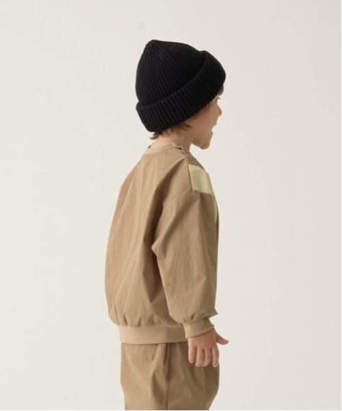 b・ROOM（ビールーム）の「【セットアップ可能】ナイロンプルオーバー（スウェット・キッズ・ダークグリーン/ブラック/ベージュ/エンジ・100cm/110cm/120cm/130cm/140cm/150cm）」の9枚目の写真