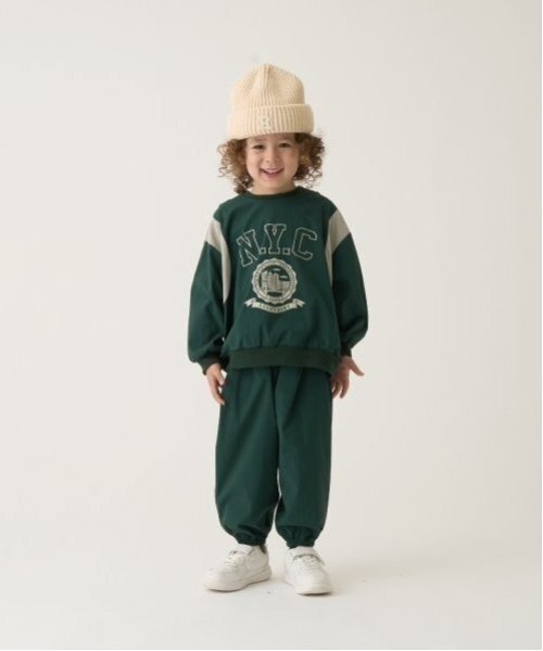 b・ROOM（ビールーム）の「【セットアップ可能】ナイロンプルオーバー（スウェット・キッズ・ダークグリーン/ブラック/ベージュ/エンジ・100cm/110cm/120cm/130cm/140cm/150cm）」の10枚目の写真