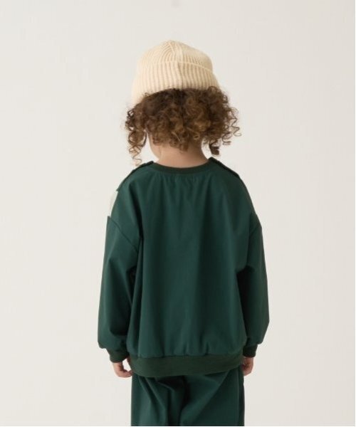 b・ROOM（ビールーム）の「【セットアップ可能】ナイロンプルオーバー（スウェット・キッズ・ダークグリーン/ブラック/ベージュ/エンジ・100cm/110cm/120cm/130cm/140cm/150cm）」の16枚目の写真