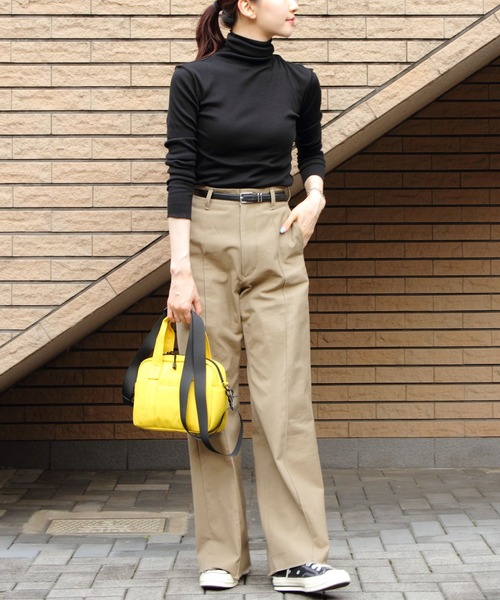 MEYAME(メヤメ)の「MEYAME/メヤメ ソフトリブタートルネック SOFT RIB TURTLENECK(Tシャツ/カットソー・レディース・ナチュラル/ブラック/レッド/ホワイト/クリーム・FREE)」の14枚目の写真