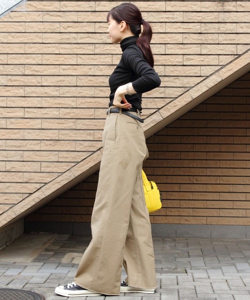 MEYAME(メヤメ)の「MEYAME/メヤメ ソフトリブタートルネック SOFT RIB TURTLENECK(Tシャツ/カットソー・レディース・ナチュラル/ブラック/レッド/ホワイト/クリーム・FREE)」の17枚目の写真