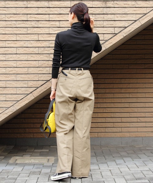 MEYAME(メヤメ)の「MEYAME/メヤメ ソフトリブタートルネック SOFT RIB TURTLENECK(Tシャツ/カットソー・レディース・ナチュラル/ブラック/レッド/ホワイト/クリーム・FREE)」の18枚目の写真
