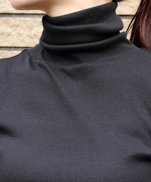 MEYAME(メヤメ)の「MEYAME/メヤメ ソフトリブタートルネック SOFT RIB TURTLENECK(Tシャツ/カットソー・レディース・ナチュラル/ブラック/レッド/ホワイト/クリーム・FREE)」の19枚目の写真