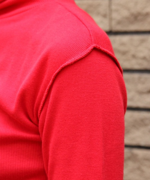 MEYAME(メヤメ)の「MEYAME/メヤメ ソフトリブタートルネック SOFT RIB TURTLENECK(Tシャツ/カットソー・レディース・ナチュラル/ブラック/レッド/ホワイト/クリーム・FREE)」の8枚目の写真
