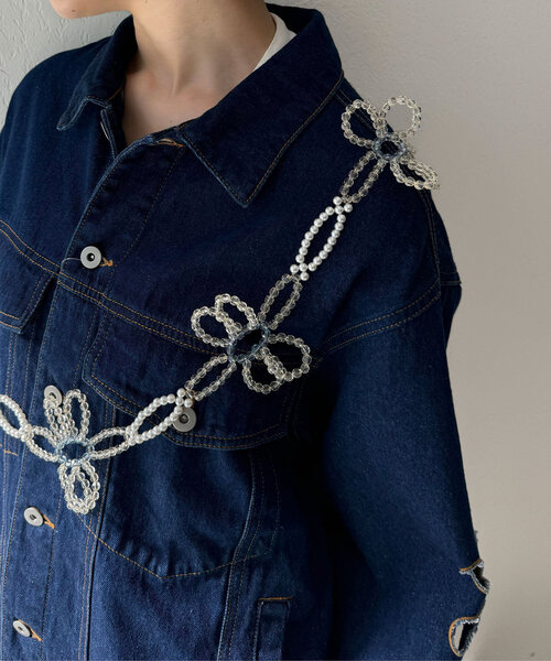 HELLO.SANFRANCISCO（ハローサンフランシスコ）の「【HELLO.SANFRANCISCO/ハローサンフランシスコ】BIGフラワービーズスマホショルダー（スマホグッズ・レディース・グリーン/ピンク/ホワイト・ONE SIZE）」の5枚目の写真