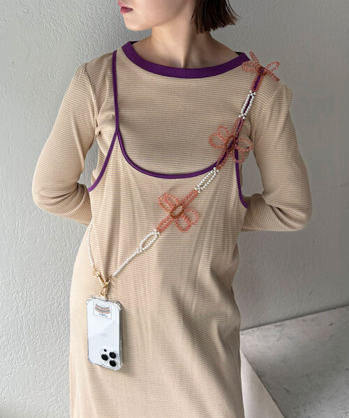 HELLO.SANFRANCISCO（ハローサンフランシスコ）の「【HELLO.SANFRANCISCO/ハローサンフランシスコ】BIGフラワービーズスマホショルダー（スマホグッズ・レディース・グリーン/ピンク/ホワイト・ONE SIZE）」の15枚目の写真