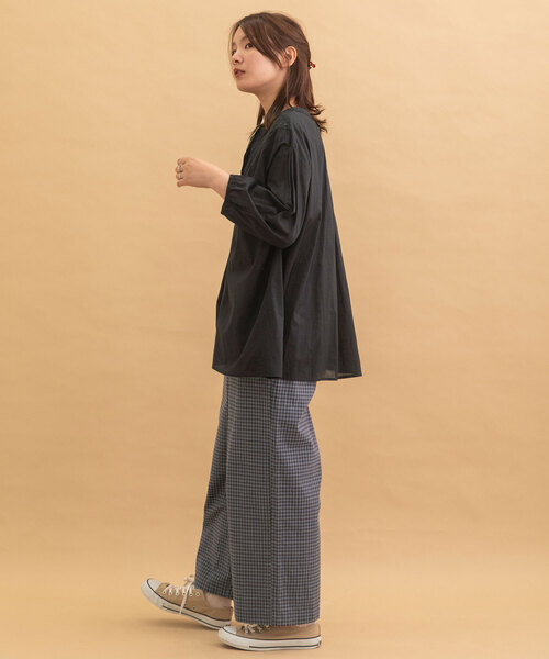 POU DOU DOU(プードゥドゥ)の「<made in INDIA>ピンタックレースブラウス(シャツ/ブラウス・レディース・オフホワイト/モカ/ブラック・M)」の21枚目の写真