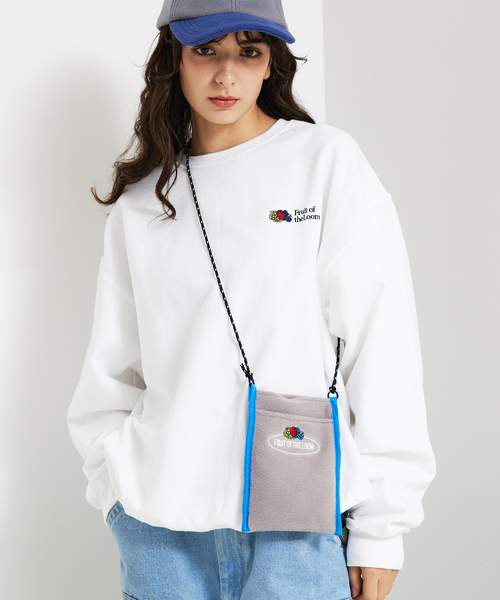 FRUIT OF THE LOOM(フルーツオブザルーム)の「【FRUIT OF THE LOOM/フルーツオブザルーム】FREECE SHOULDER BAG/フリースショルダーバッグ(ショルダーバッグ・メンズ・グリーン/ピンク/ネイビー/グレー/ブラウン/オレンジ・フリー)」の2枚目の写真