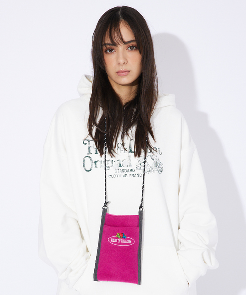 FRUIT OF THE LOOM(フルーツオブザルーム)の「【FRUIT OF THE LOOM/フルーツオブザルーム】FREECE SHOULDER BAG/フリースショルダーバッグ(ショルダーバッグ・メンズ・グリーン/ピンク/ネイビー/グレー/ブラウン/オレンジ・フリー)」の1枚目の写真
