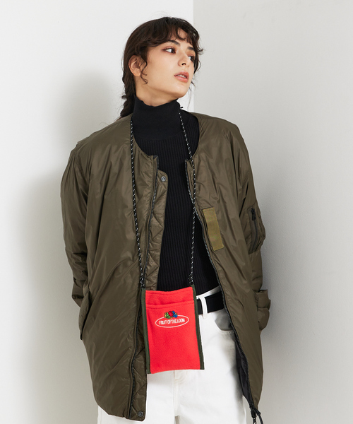 FRUIT OF THE LOOM(フルーツオブザルーム)の「【FRUIT OF THE LOOM/フルーツオブザルーム】FREECE SHOULDER BAG/フリースショルダーバッグ(ショルダーバッグ・メンズ・グリーン/ピンク/ネイビー/グレー/ブラウン/オレンジ・フリー)」の6枚目の写真