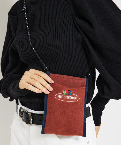 FRUIT OF THE LOOM(フルーツオブザルーム)の「【FRUIT OF THE LOOM/フルーツオブザルーム】FREECE SHOULDER BAG/フリースショルダーバッグ(ショルダーバッグ・メンズ・グリーン/ピンク/ネイビー/グレー/ブラウン/オレンジ・フリー)」の15枚目の写真