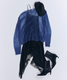 JOSE MOON | MOHAIR HOLEDROP KNIT/モヘアホールドロップニット(ニット/セーター)