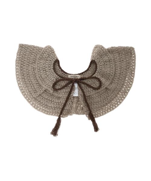 Samansa Mos2（サマンサ モスモス）の「かぎ編みティアード付け襟（ネックレス・レディース・ベージュ/モカ・F）」の13枚目の写真