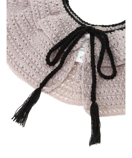 Samansa Mos2（サマンサ モスモス）の「かぎ編みティアード付け襟（ネックレス・レディース・ベージュ/モカ・F）」の16枚目の写真