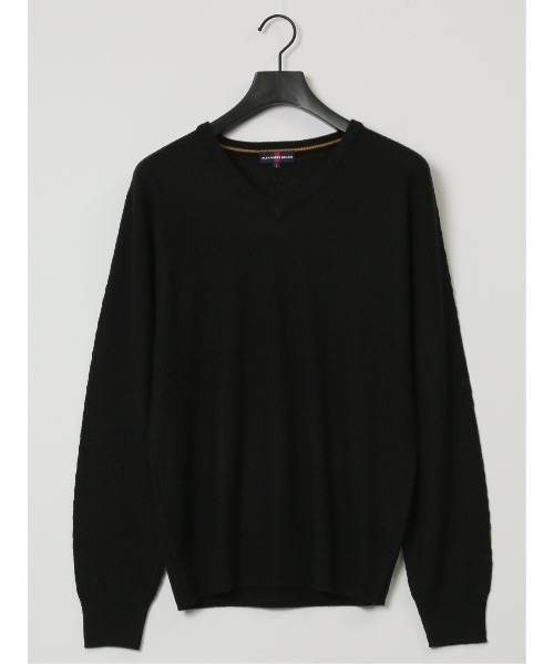 Alexander Julian（アレキサンダージュリアン）の「【ウォッシャブル】アレキサンダージュリアン  ウール混 ジャガード Vネックニット（ニット/セーター・メンズ・ブラック/イエロー/グレー系その他2・LARGE/MEDIUM/X-LARGE）」の18枚目の写真