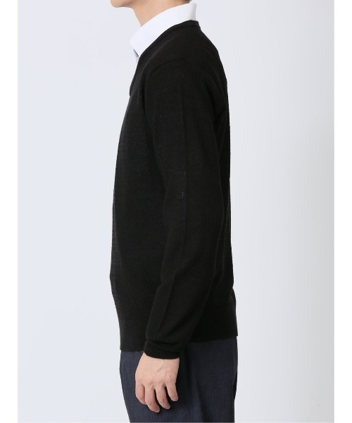 Alexander Julian（アレキサンダージュリアン）の「【ウォッシャブル】アレキサンダージュリアン  ウール混 ジャガード Vネックニット（ニット/セーター・メンズ・ブラック/イエロー/グレー系その他2・LARGE/MEDIUM/X-LARGE）」の22枚目の写真