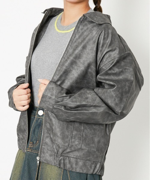 セール】《トレンド映え×万能アウター》レディース フェイクレザー