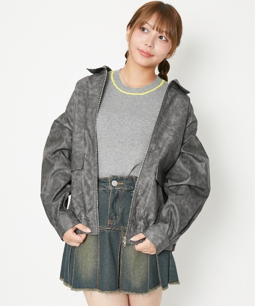 セール】《トレンド映え×万能アウター》レディース フェイクレザー