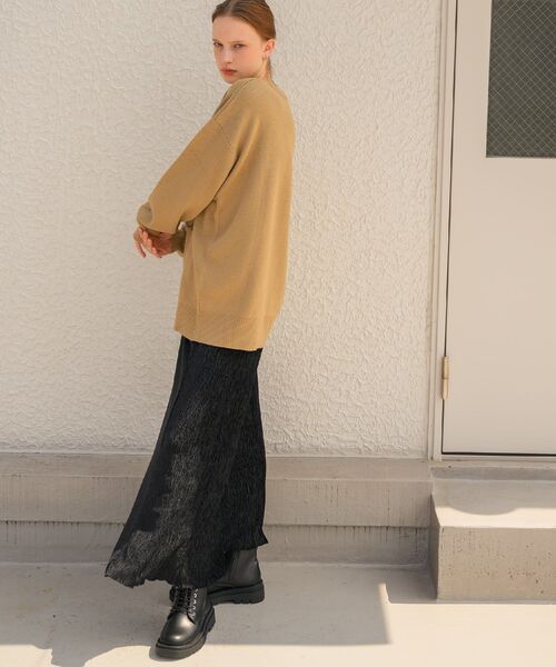 RETRO GIRL（レトロガール）の「【新色追加】ベロア細プリーツSK（スカート・レディース・ライトグレー/ブラック/ブラウン系その他/ブラウン・FREE）」の14枚目の写真