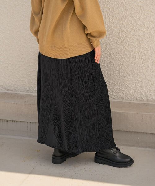 RETRO GIRL（レトロガール）の「【新色追加】ベロア細プリーツSK（スカート・レディース・ライトグレー/ブラック/ブラウン系その他/ブラウン・FREE）」の18枚目の写真