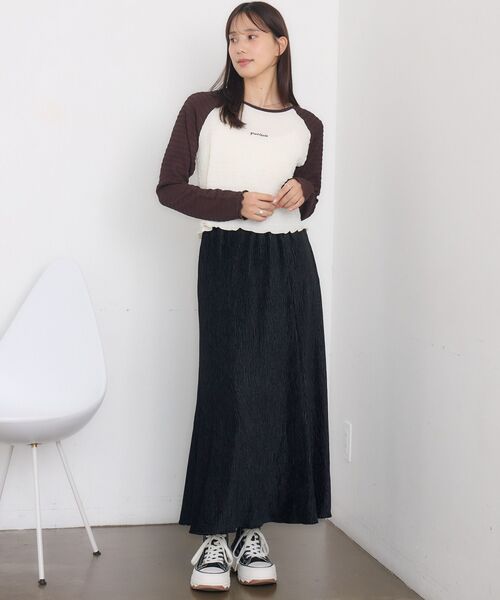 RETRO GIRL（レトロガール）の「【新色追加】ベロア細プリーツSK（スカート・レディース・ライトグレー/ブラック/ブラウン系その他/ブラウン・FREE）」の20枚目の写真