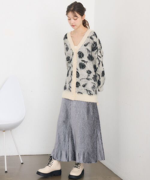 RETRO GIRL（レトロガール）の「【新色追加】ベロア細プリーツSK（スカート・レディース・ライトグレー/ブラック/ブラウン系その他/ブラウン・FREE）」の22枚目の写真