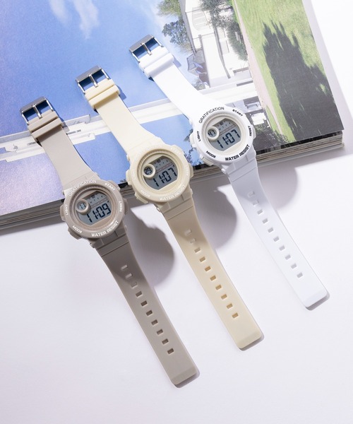 SETUP7(セットアップセブン)の「【SETUP7】カジュアルデジタルウォッチ YM122 FW※(デジタル腕時計・メンズ・ベージュ/ブルー/ホワイト/ライトグレー/カーキ/ブラック・FREE)」の7枚目の写真