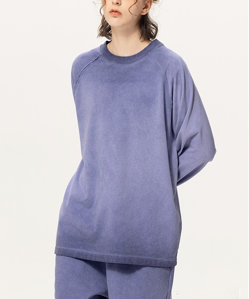 TOBEE(トゥビー)の「【TOBEE】ピグメント加工Tシャツ / ロンT ヴィンテージライク(Tシャツ/カットソー・メンズ・ブラック/パープル/ライトグレー/グレー/アッシュグレー・MEDIUM/LARGE)」の9枚目の写真