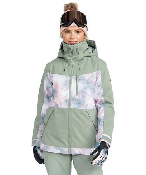 ROXY(ロキシー)の「PRESENCE PARKA JK/ロキシースキースノーボードジャケット(マウンテンパーカー・レディース・グリーン/ピンク/グリーン系その他・LARGE/MEDIUM/SMALL)」の3枚目の写真