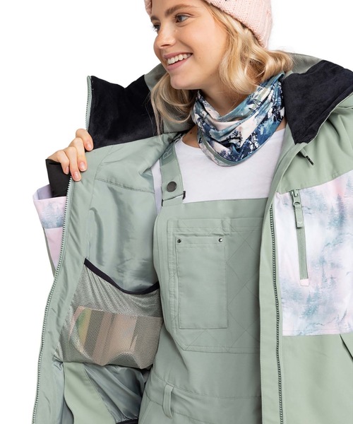 ROXY(ロキシー)の「PRESENCE PARKA JK/ロキシースキースノーボードジャケット(マウンテンパーカー・レディース・グリーン/ピンク/グリーン系その他・LARGE/MEDIUM/SMALL)」の22枚目の写真