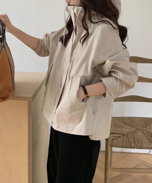 【セール】2way袖アレンジ マウンテンパーカー ショート丈 フード付き（マウンテンパーカー）｜COCOMOMO（ココモモ）