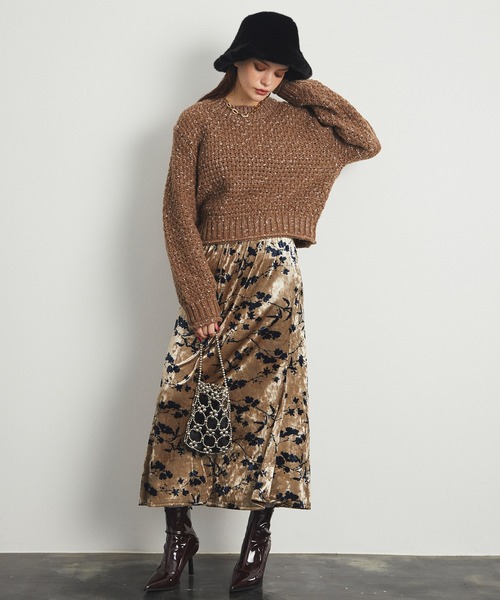 uyu.(ウユ)の「MIX Yarn Short Knit Pullover / MIXヤーンショートニットプルオーバー【uyu./ウユ】(ニット/セーター・レディース・ブラック/ブラウン/レッド・FREE)」の15枚目の写真