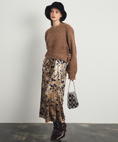 uyu.(ウユ)の「MIX Yarn Short Knit Pullover / MIXヤーンショートニットプルオーバー【uyu./ウユ】(ニット/セーター・レディース・ブラック/ブラウン/レッド・FREE)」の16枚目の写真
