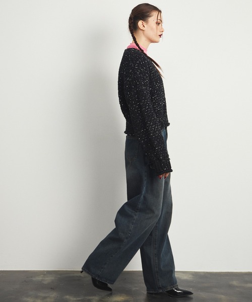 uyu.(ウユ)の「MIX Yarn Short Knit Pullover / MIXヤーンショートニットプルオーバー【uyu./ウユ】(ニット/セーター・レディース・ブラック/ブラウン/レッド・FREE)」の9枚目の写真