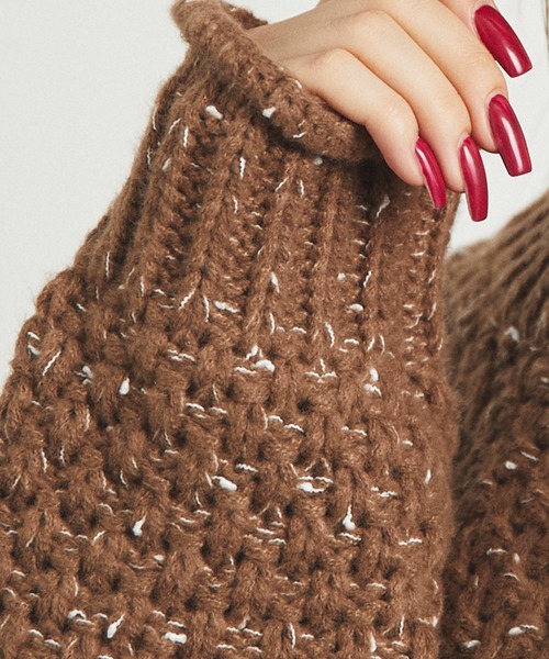 uyu.(ウユ)の「MIX Yarn Short Knit Pullover / MIXヤーンショートニットプルオーバー【uyu./ウユ】(ニット/セーター・レディース・ブラック/ブラウン/レッド・FREE)」の19枚目の写真