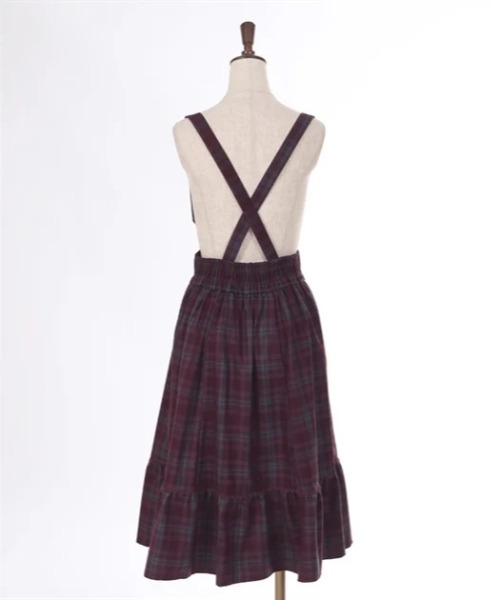 axes femme(アクシーズファム)の「サスペンダー付チェック柄スカート(スカート・レディース・ブルー/ワイン/ネイビー・FREE)」の18枚目の写真
