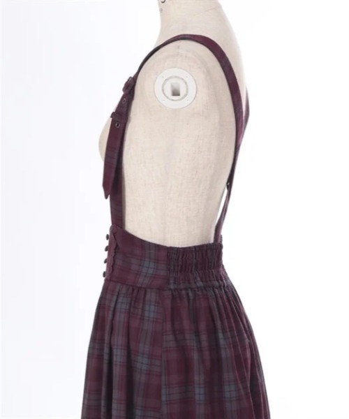 axes femme（アクシーズファム）の「サスペンダー付チェック柄