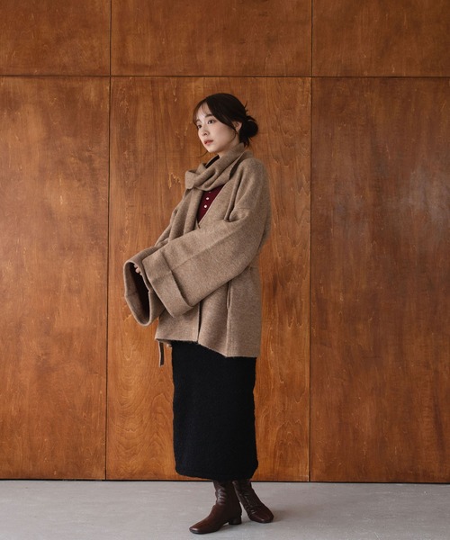 mideal（マイディール）の「multi way middle knit coat / マルチ