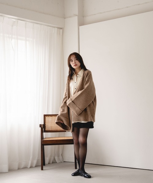 mideal（マイディール）の「multi way middle knit coat / マルチ