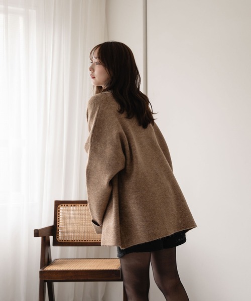mideal（マイディール）の「multi way middle knit coat / マルチ