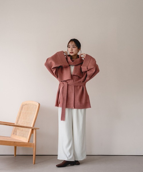 セール】multi way middle knit coat / マルチウェイミドルニット