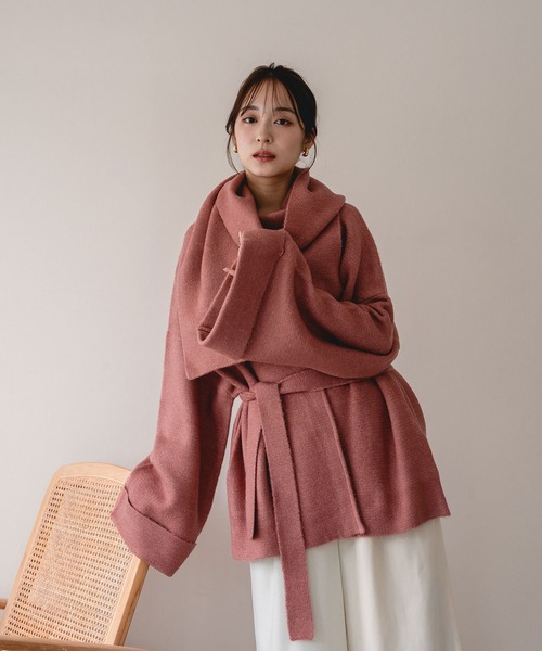 セール】multi way middle knit coat / マルチウェイミドルニット