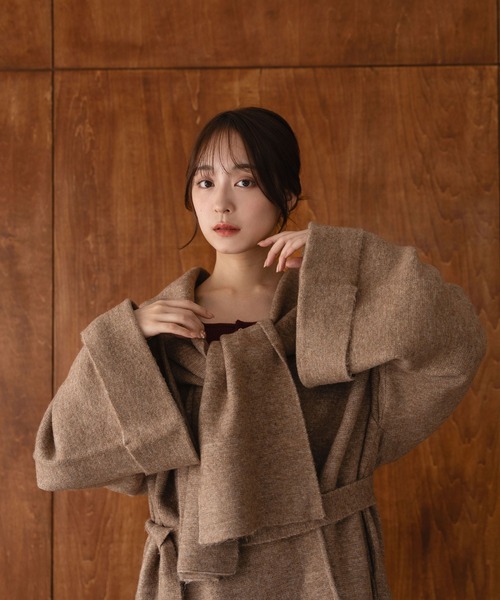 mideal マイディール シャギーミドルコート グレー mideal公式通販